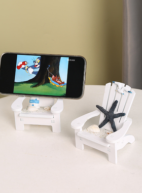 地中海风迷你家具沙滩椅摆件