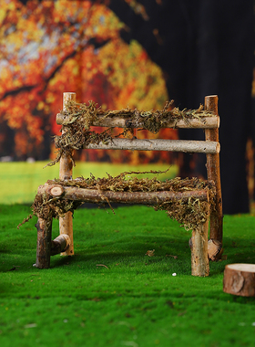 白桦木迷你椅子摆件森系小凳子