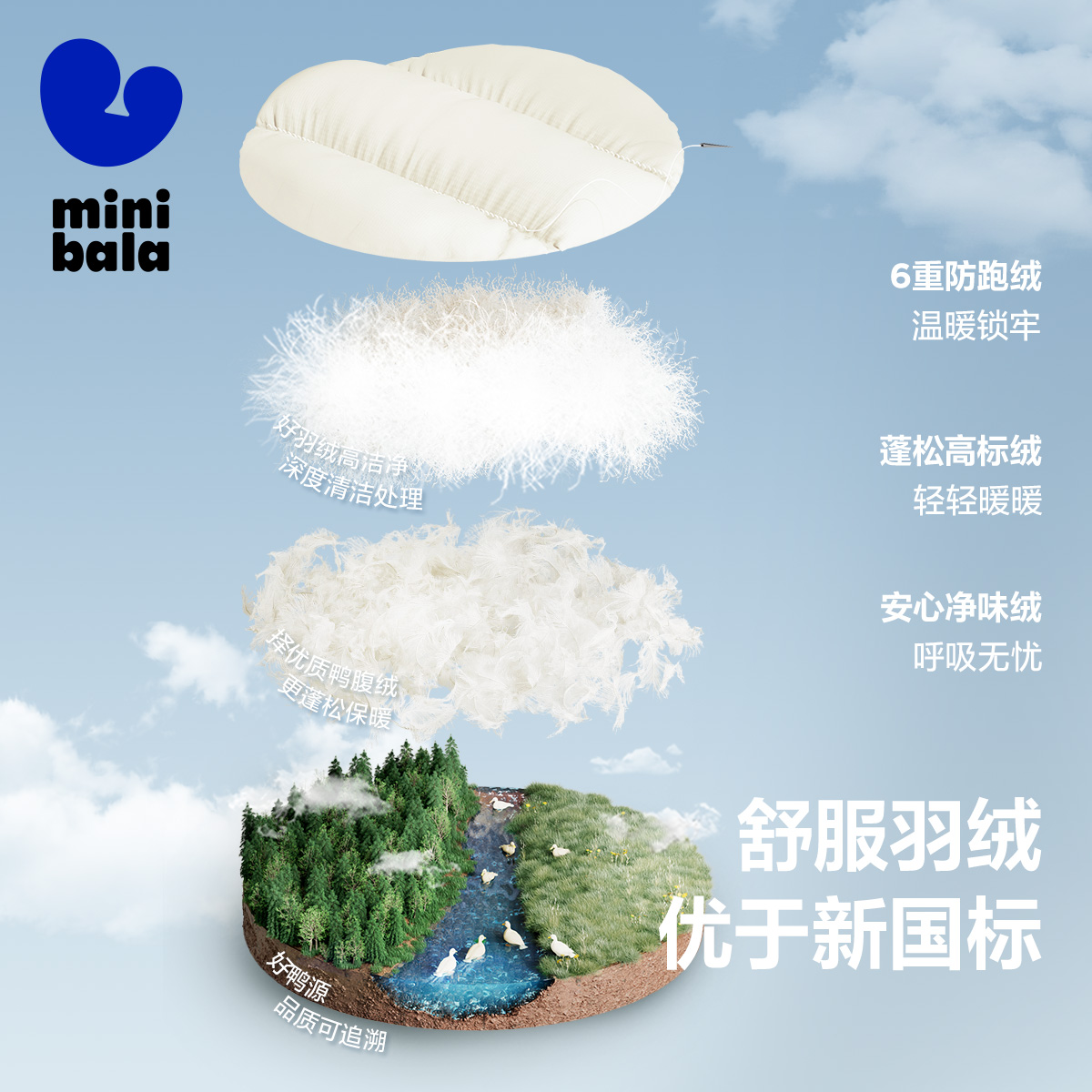 迷你巴拉巴拉儿童羽绒服轻薄男女童三防宝宝冬季保暖连帽外套上衣