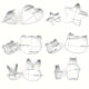 Cartoon animal cookie mold cookie cutting set love star cookie mold DIY baking tool cake mold
