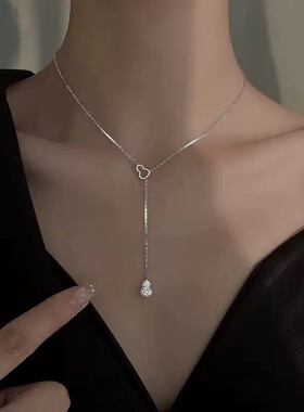 足银990葫芦流苏长款项链锁骨链女小众轻奢设计感百搭ins风高级感