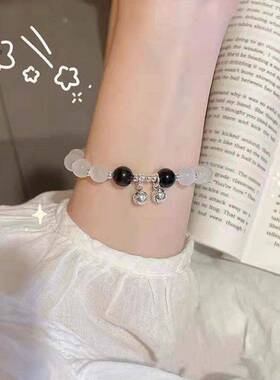 碎花灰蝴蝶手链女款小众闺