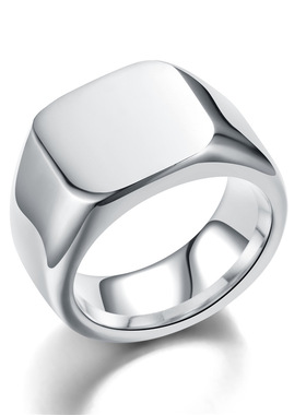 男士复古欧美个性钛钢不锈钢耐磨光素面戒指