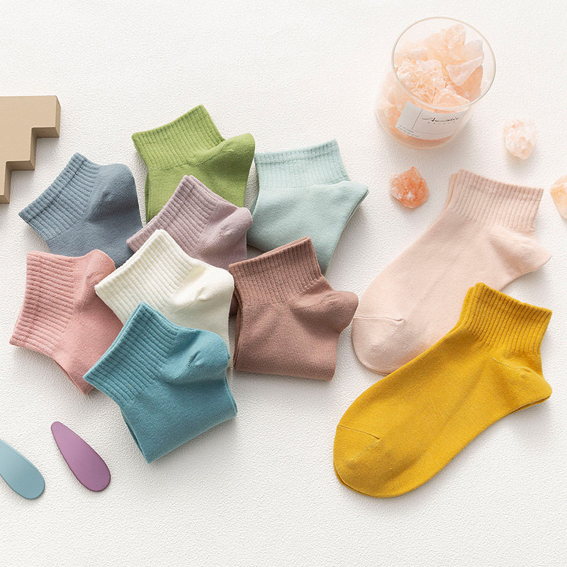 女士百搭浅口纯色短款白可爱船袜 恋琼思短袜/打底袜/丝袜/美腿袜