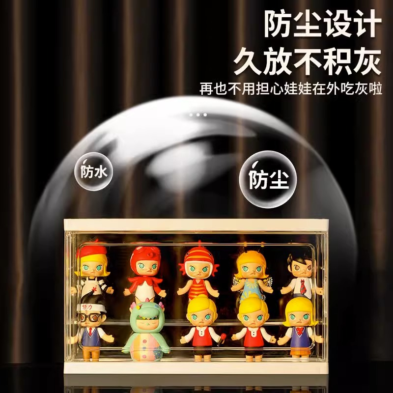 盲盒收纳展示架手办盒防尘罩展示盒娃娃防尘泡泡马特透明亚克力 - 图0