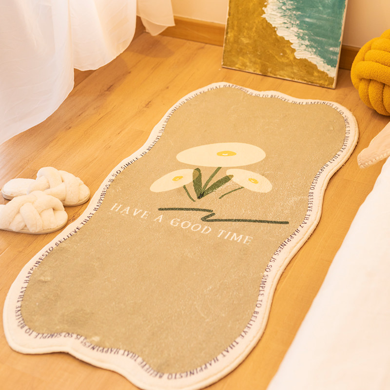 家用客厅ins风长条加厚少女床边毯 欧宝曼家居床边毯