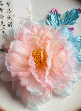 超仙薄纱花朵头饰发夹新中式发饰
