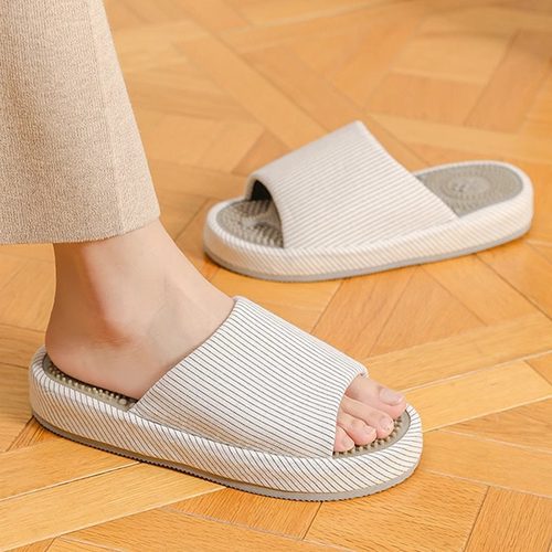 四季软底按摩拖鞋男女脚底指压穴位足疗夏居家防滑凉拖鞋室内软底 - 图1