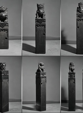 石雕拴马桩青石仿古做旧石狮子貔貅拴马石庭院室内装饰件摆件