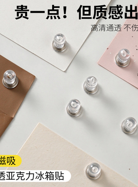磁吸磁钉透明磁铁ins风冰箱贴