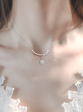 YINNY莫桑石纯银项链生日礼物