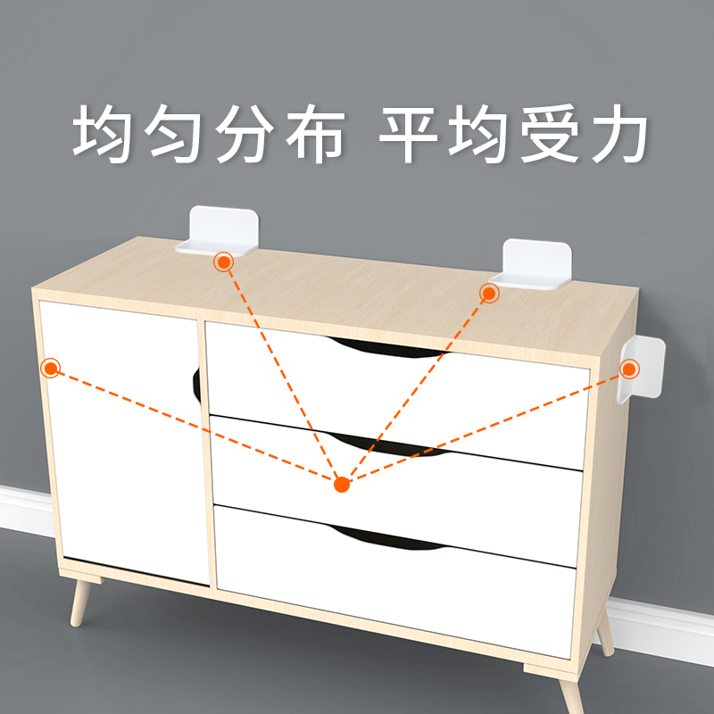 免打孔柜子防倾倒固定器宝宝家具电视机鞋柜斗柜衣柜书架稳定器 - 图1