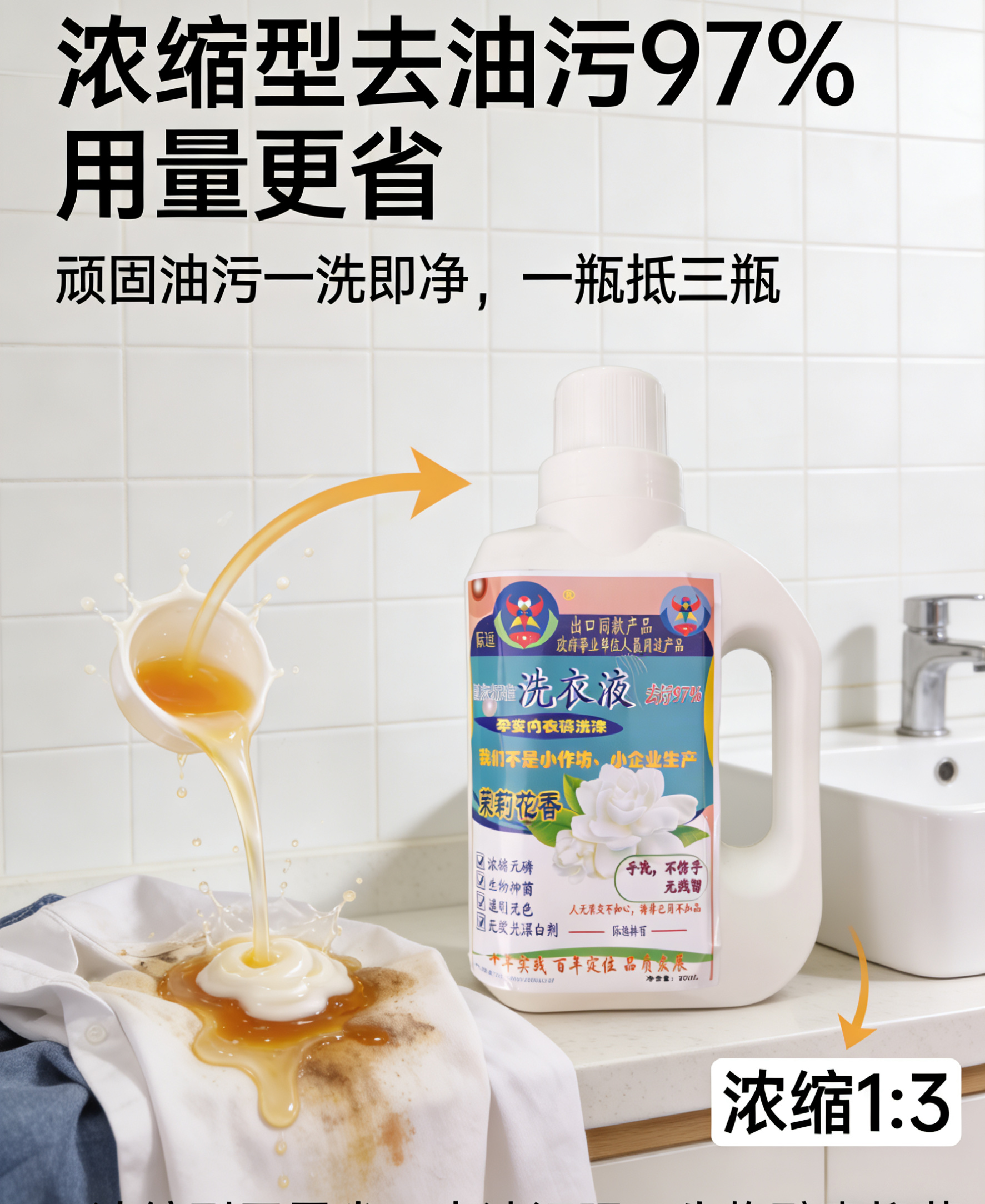 际逗国标浓缩型洗衣液内衣裤贴身首选透明无磷配方不含色素漂白剂,淘宝优惠券,粉丝福利购,淘宝优惠卷