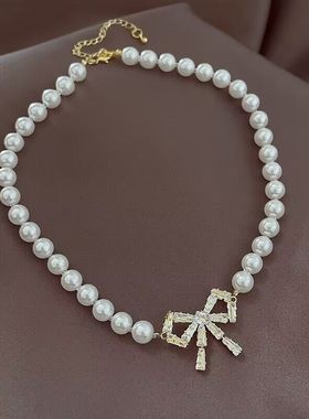 优雅气质珍珠蝴蝶结超仙女