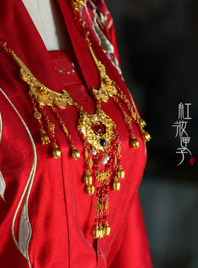 项链原创平安锁红妆匣子