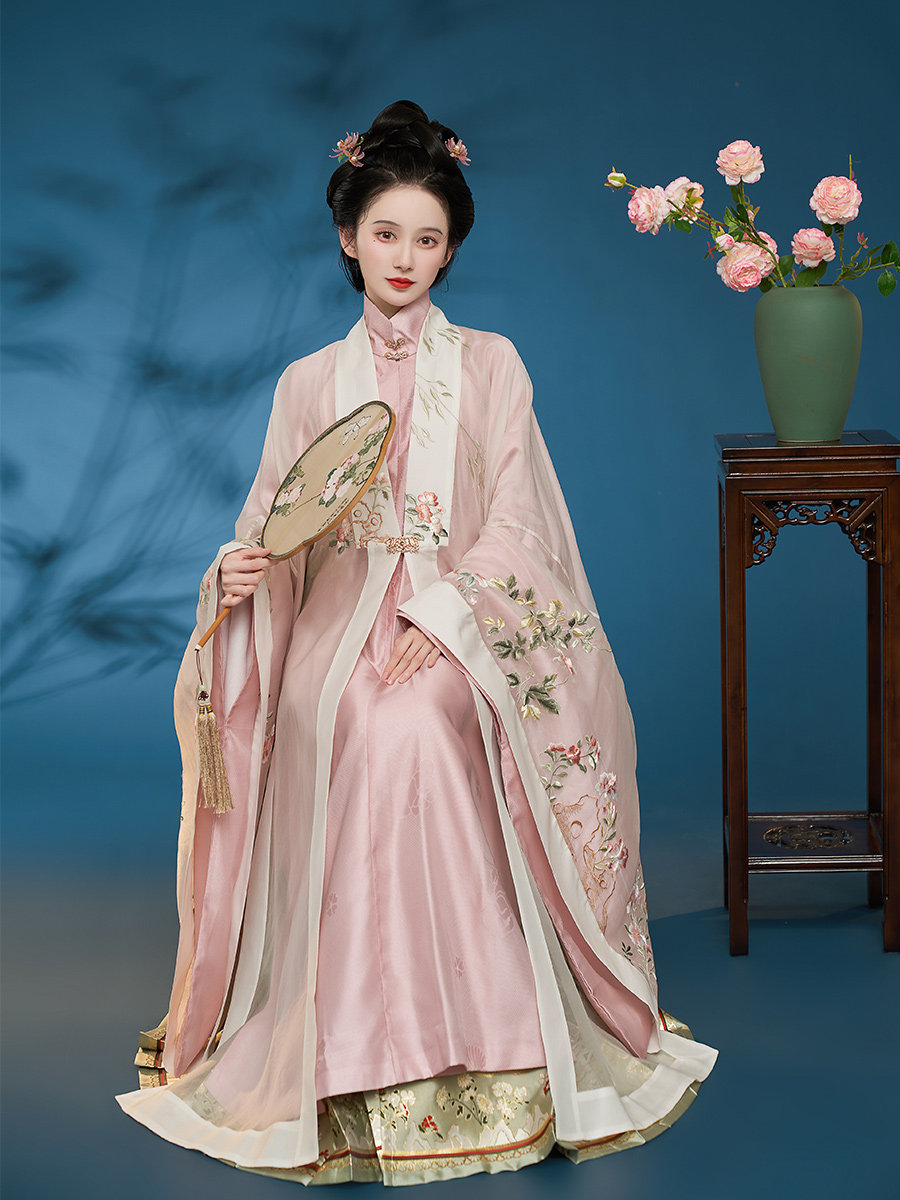 钟灵记行香子氅衣竖领大襟衫仿汉服 钟灵记汉服