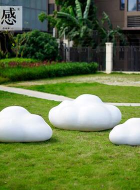 玻璃钢几何兔子雕塑户外公园园林景观售楼处抽象块面大型动物摆件