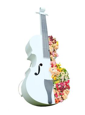 网红打卡拍照玻璃钢云朵秋千座椅雕塑指示牌大提琴爱心装饰品摆件