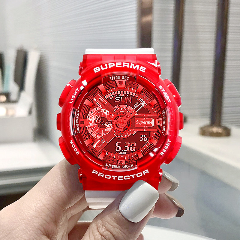 superme旗舰女初中小学生电子表 superme手表国产腕表