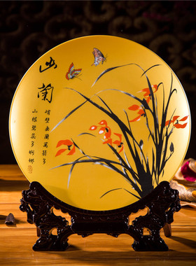 现代中式酒柜摆件梅兰竹菊博古架