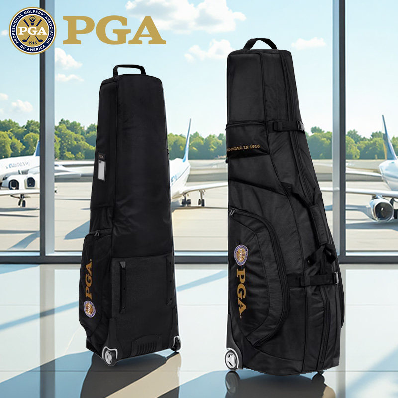 美国PGA高尔夫球包航空托运旅行飞机包加厚防撞带滑轮送密码锁,淘宝优惠券,粉丝福利购,淘宝优惠卷