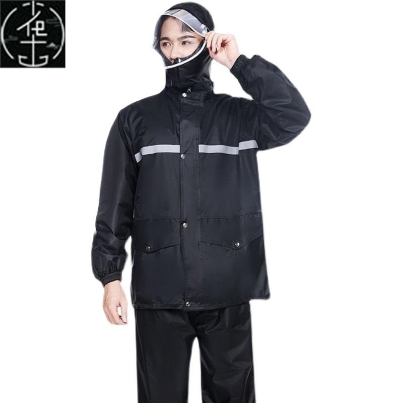 ride an double thick raincoat rain pants suit men's adult - 图3