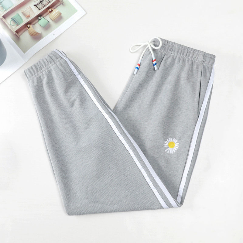 小雏菊夏季宽松束脚防蚊大人运动裤 净芯休闲裤