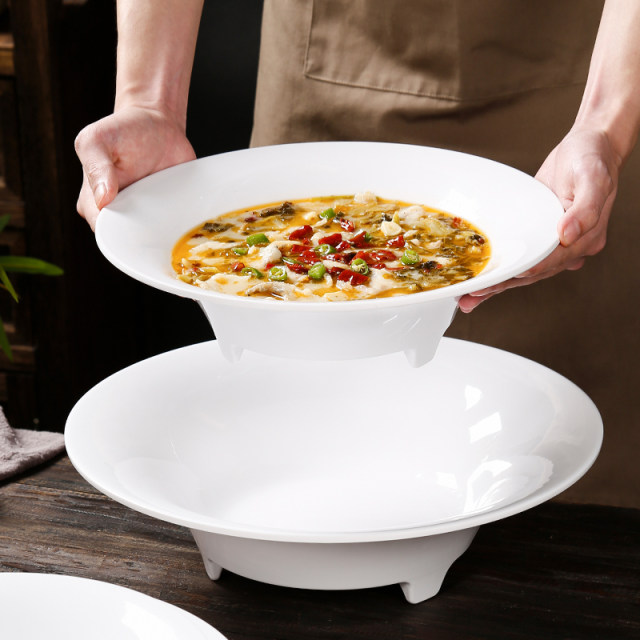 Pickled fish bowls and bowls for commercial restaurants and hotels creative boiled fish slices and bowls melamine tableware large high-temperature resistant soup bowls