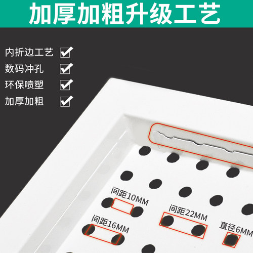 洞洞板置物架超市饰品手机配件五金工具多功能壁挂货架收纳展示架 - 图0