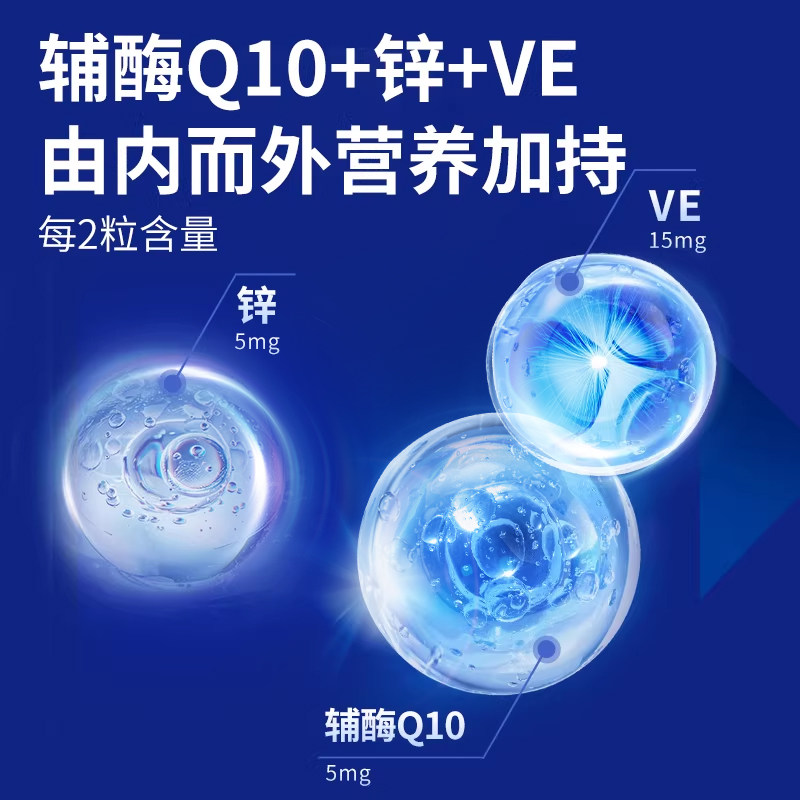 【双11抢购】OLLY复合维生素男士辅酶Q10生物素矿物质软糖VC90粒