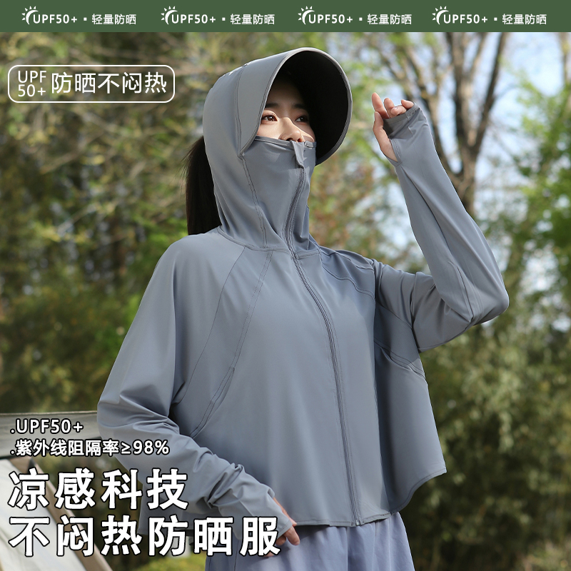 冰丝防晒衣女款2024新款夏季防紫外线UPF50+防晒服薄款防晒罩衫 - 图0