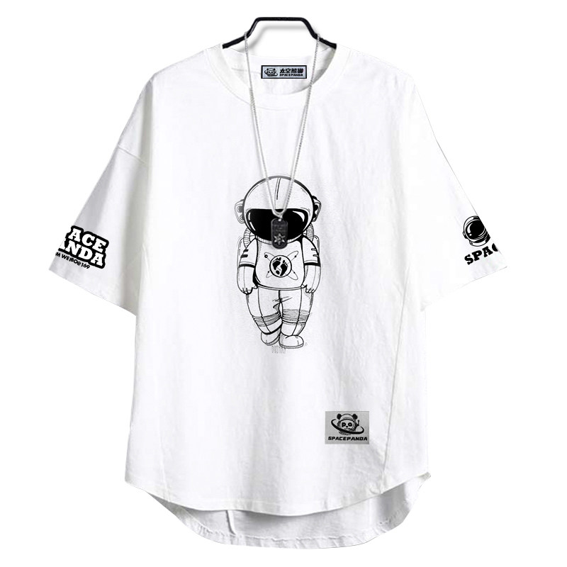 太空熊猫2021夏季短袖潮牌nasa t恤 太空熊猫T恤