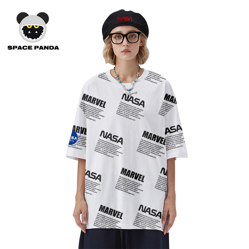 太空熊猫联名nasa小恶魔夏季t恤 太空熊猫T恤