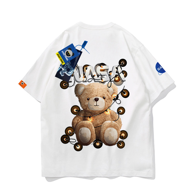 太空熊猫联名nasa旗舰店情侣装t恤 太空熊猫T恤