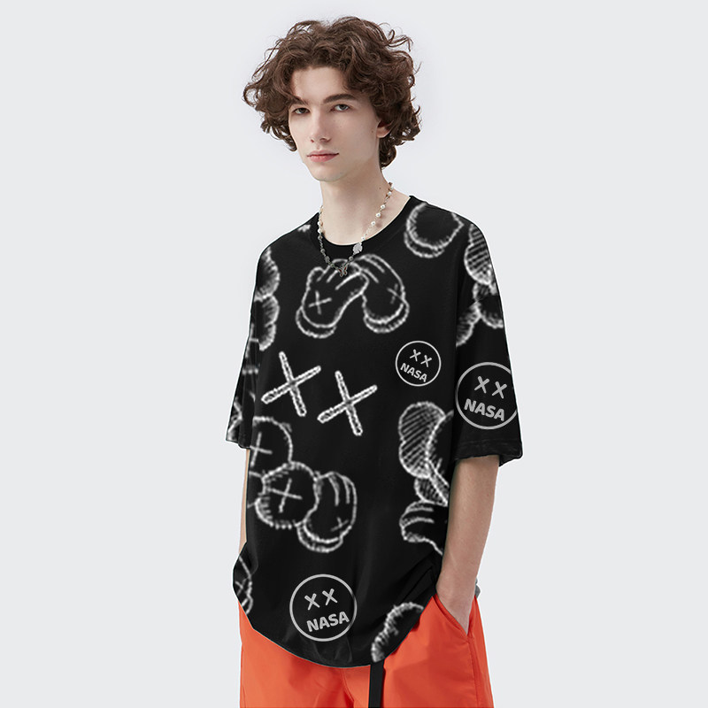 nasa旗舰店官网联名潮牌芝麻街t恤 太空熊猫T恤