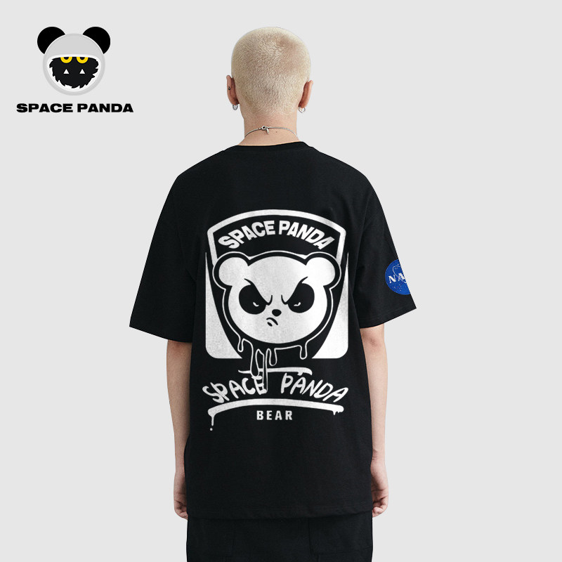 太空熊猫联名nasa旗舰店官网男t恤 太空熊猫T恤