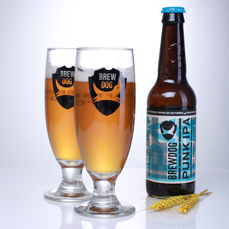 英国BREWDOG酿酒狗啤酒杯 IPA品脱杯精酿高脚啤酒杯可定制logo-图1