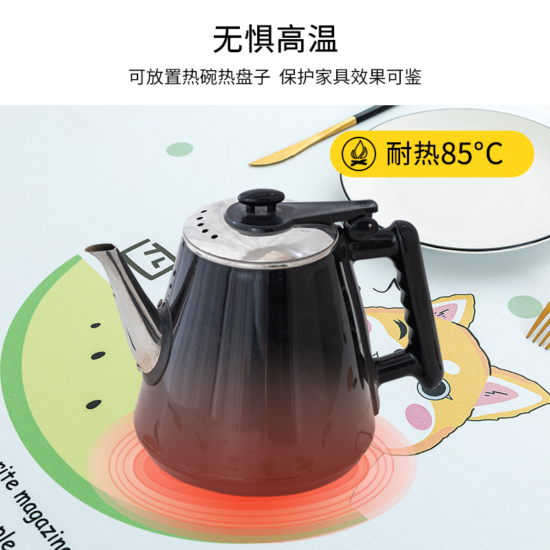 家用正方型桌布罩ins风防水防油四仙桌正方形80x80茶几垫餐桌布 - 图1