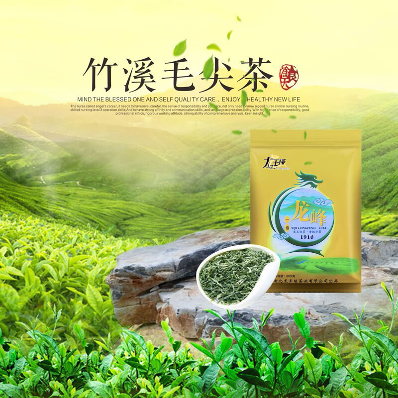 十堰龙王垭茶叶2023新茶龙峰1910竹溪毛尖茶200g清香耐泡口粮茶