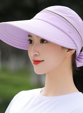骑车防吹翻大帽檐大头围遮阳帽女
