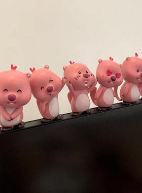 loopy小海狸潮玩手办屏幕摆件6种表情露比显示屏装饰桌面摆件礼物