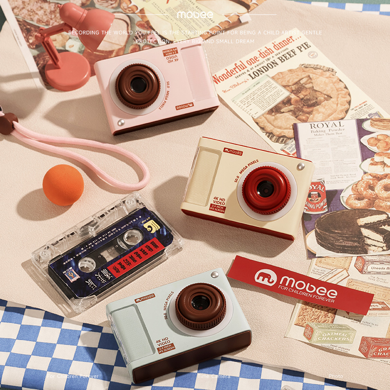 mobee复古相机ccd儿童数码照相机高清像素可拍照男女宝宝玩具礼物