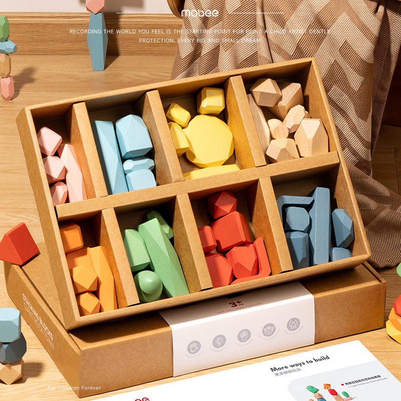 mobee叠叠乐积木玩具儿童趣味拼搭平衡益智木质宝宝专注早教礼物,淘宝优惠券,粉丝福利购,淘宝优惠卷