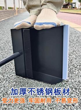 不锈钢簸箕304加厚垃圾铲畚斗家用扫把套装撮箕刮齿不粘头发厚实