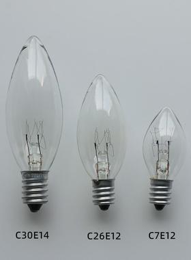 E12/E14红灯泡 灯泡尖泡电烛灯泡灯莲花灯电蜡烛电香炉