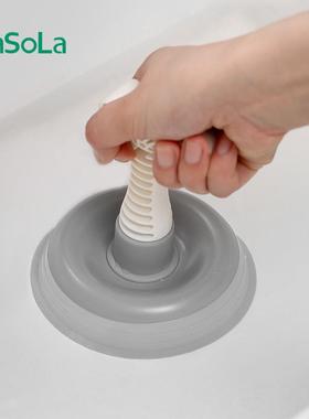 厨房下水道疏通神器皮搋子水槽水池管道疏通器通堵塞工具水拔子