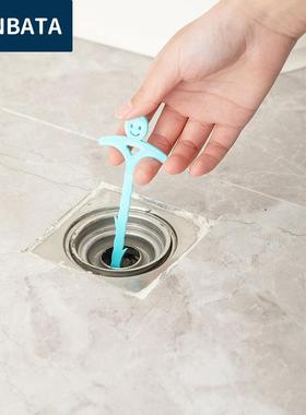 日本下水道疏通器疏通条钩条排水口管道毛发头发清理器