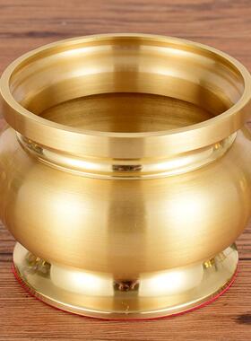 纯黄铜拉丝针烛台香炉套装供奉佛前家用室内复古节庆结婚蜡烛底座