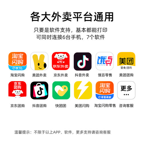 芯烨58IIH热敏打印机58mm票据美团饿了么外卖订单蓝牙全自动接单wifi打单机收银厨房小票机餐饮出单打印机 - 图1