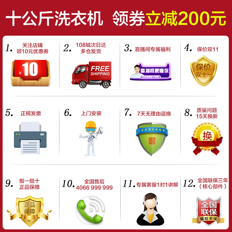 海尔洗衣机大容量全自动变频洗滚筒 haier海汇洗衣机